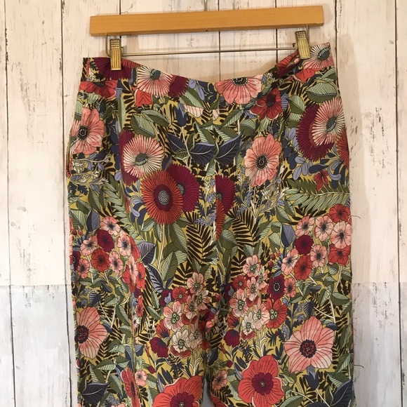 Vintage “Foley’s Boho Hippie Style Floral Cropped Trousers | Size 13/34 - Picture 9 of 13